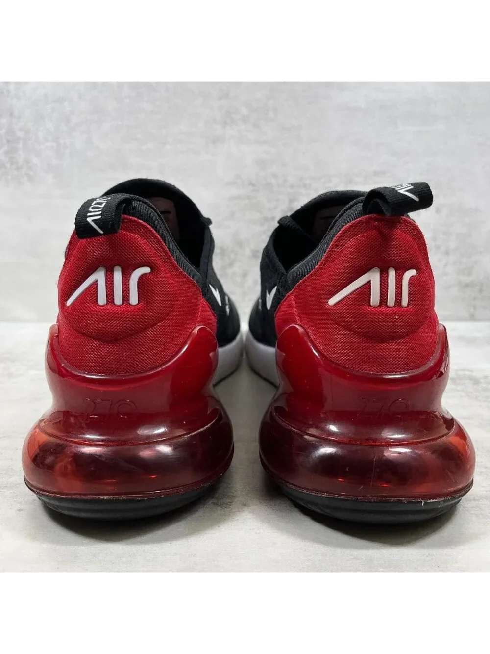 Nike Air Max 270 Running Shoes - Men's Size 11 - Black Red
